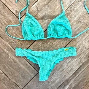 Luli Fama Turquoise Bikini.
